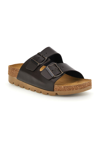 Braune Hausschuhe mit Innensohle aus echtem Leder Pittarello Bio 335P20630SR