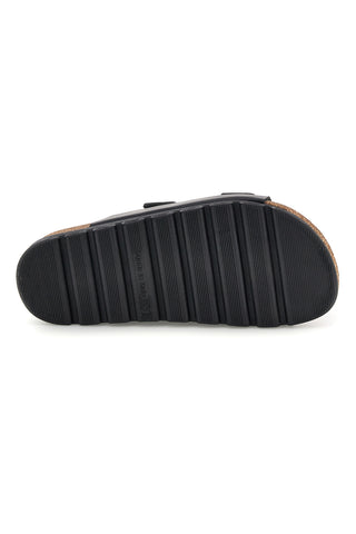 Schwarze Hausschuhe mit Innensohle aus echtem Leder Pittarello Bio 335P20630SR