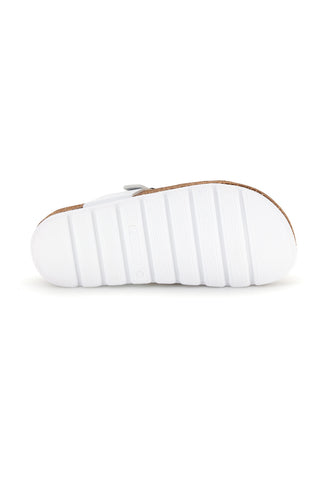 Weiße Flip-Flops mit Innensohle aus echtem Leder Pittarello Bio 335P2177SR