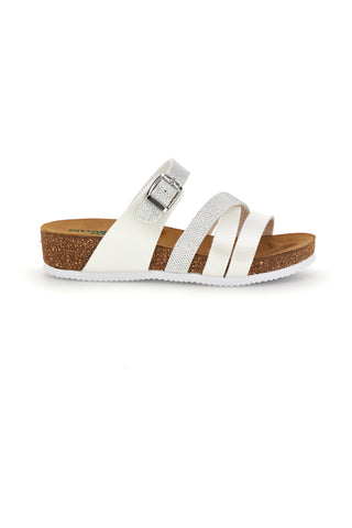 Weiße Hausschuhe mit Ledereinlegesohle Pittarello eco 293A410SR