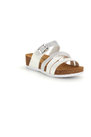 Weiße Hausschuhe mit Ledereinlegesohle Pittarello eco 293A410SR