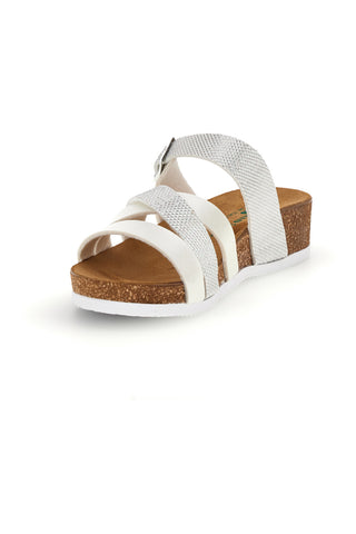 Weiße Hausschuhe mit Ledereinlegesohle Pittarello eco 293A410SR