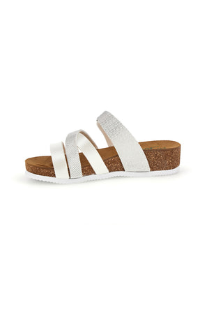 Weiße Hausschuhe mit Ledereinlegesohle Pittarello eco 293A410SR