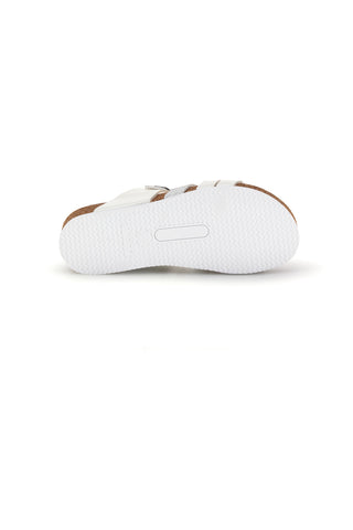 Weiße Hausschuhe mit Ledereinlegesohle Pittarello eco 293A410SR