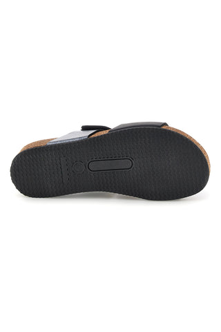 Schwarze und graue Hausschuhe mit Innensohle aus echtem Leder Pittarello Eco 293A485SR