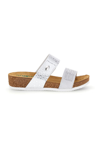 Weiße Hausschuhe mit Ledereinlegesohle Pittarello Eco 293A480PR