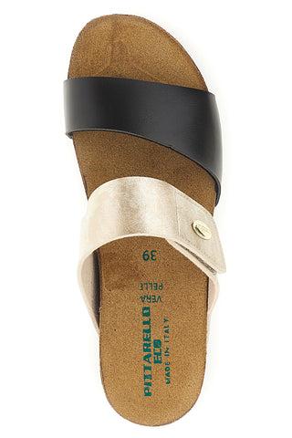 Beige und braune Hausschuhe mit Innensohle aus echtem Leder Pittarello Eco 293A485SR