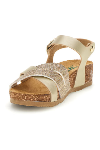 Beige und goldfarbene Sandalen mit Leder-Innensohle Pittarello Eco 293A940SR