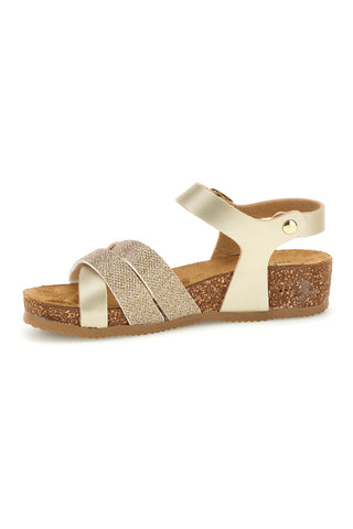 Beige und goldfarbene Sandalen mit Leder-Innensohle Pittarello Eco 293A940SR