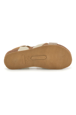 Beige und goldfarbene Sandalen mit Leder-Innensohle Pittarello Eco 293A940SR