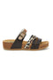 Dunkelbraune Hausschuhe mit Animalier- und Goldglitzer-Details Pittarello Eco 293A410SR