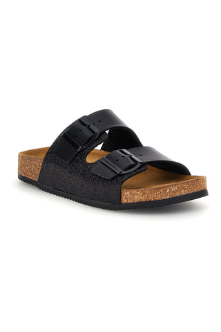 Ciabatte nere con glitter Pittarello Tierra 335A20630SR