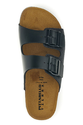 Ciabatte nere con glitter Pittarello Tierra 335A20630SR