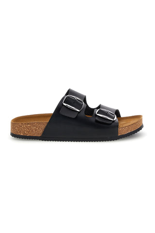 Ciabatte nero doppia fibbia Pittarello tierra 335A20630SR