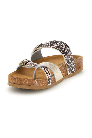 Ciabatte oro stampa animalier Pittarello Tierra 335A312SR