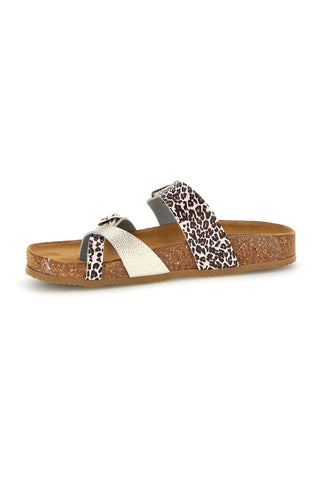 Ciabatte oro stampa animalier Pittarello Tierra 335A312SR