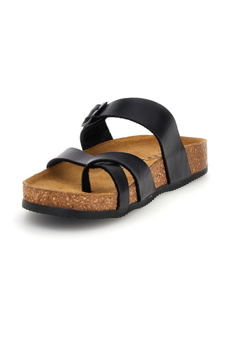 Ciabatte nere incrociate Pittarello Tierra 335A311SR
