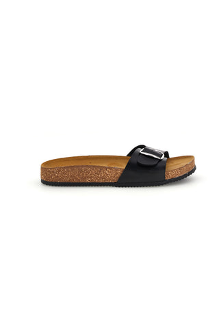 Schwarze Hausschuhe mit Schnalle Pittarello Tierra 257A21030SR
