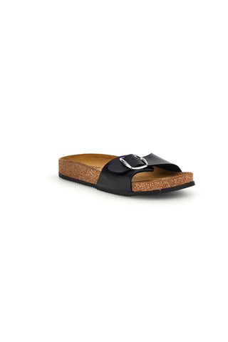 Ciabatte nere fascia con fibbia Pittarello Tierra 257A21030SR