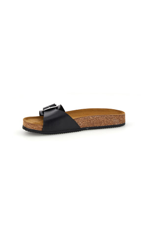 Ciabatte nere fascia con fibbia Pittarello Tierra 257A21030SR