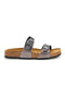 Pittarello tierra 335A006SR Silber Doppelriemen Hausschuhe