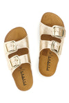 Ciabatte oro sottopiede in vera pelle Pittarello tierra 335A20630SR