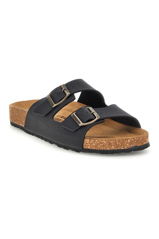 Ciabatta Nero in vera pelle Bio up 101