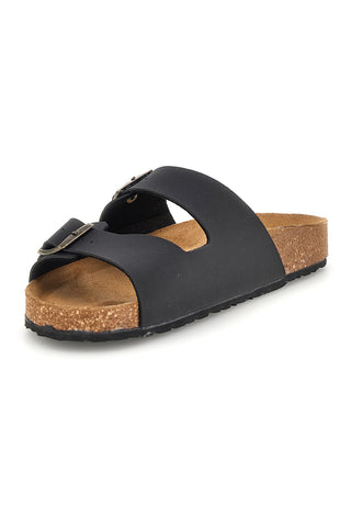 Ciabatta Nero in vera pelle Bio up 101