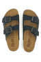 Ciabatte nere con doppia fibbia Bio up 201