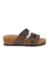 Taupe Hausschuhe mit Riemen und anatomischen Fußbett Bio up 308