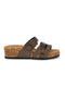 Taupe Hausschuhe mit Riemen und anatomischen Fußbett Bio up 308