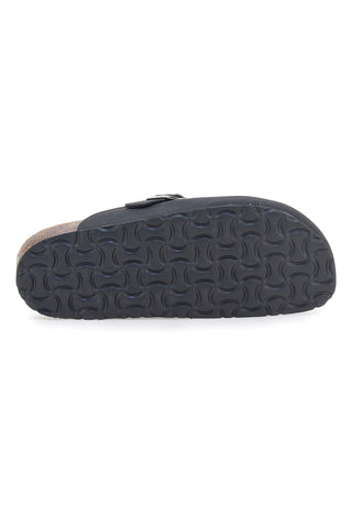 Schwarzer Clog mit Innensohle aus echtem Leder Biomodex 32950