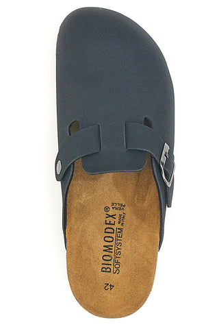 Schwarzer Clog mit Innensohle aus echtem Leder Biomodex 32950