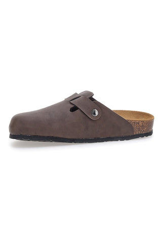 Braune Pantoffeln mit Innensohle aus echtem Leder Biomodex 32950