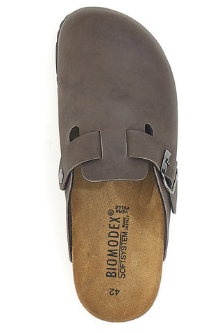 Braune Pantoffeln mit Innensohle aus echtem Leder Biomodex 32950