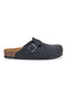 Schwarzer Clog mit Innensohle aus echtem Leder Biomodex 32850