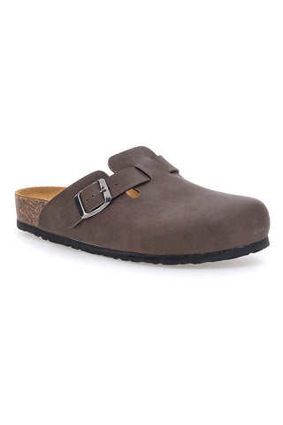 Braune Pantoffeln mit Innensohle aus echtem Leder Biomodex 32850