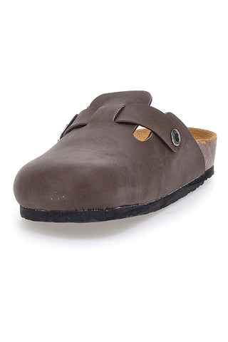 Braune Pantoffeln mit Innensohle aus echtem Leder Biomodex 32850