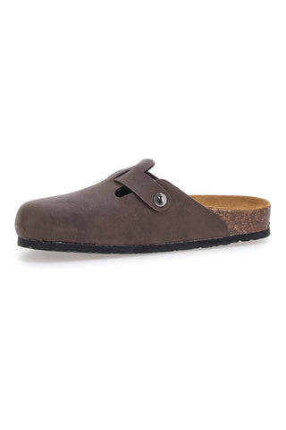 Braune Pantoffeln mit Innensohle aus echtem Leder Biomodex 32850
