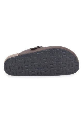 Braune Pantoffeln mit Innensohle aus echtem Leder Biomodex 32850
