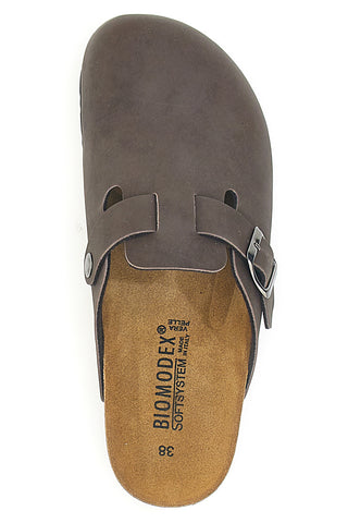 Braune Pantoffeln mit Innensohle aus echtem Leder Biomodex 32850