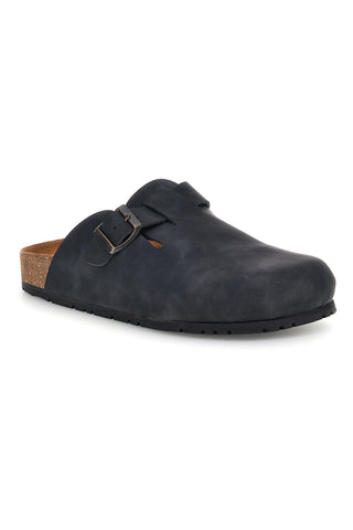 Schwarze Sabot-Sandalen aus echtem Leder mit verstellbarer Schnalle von Pittarello Green Walk 335A013P