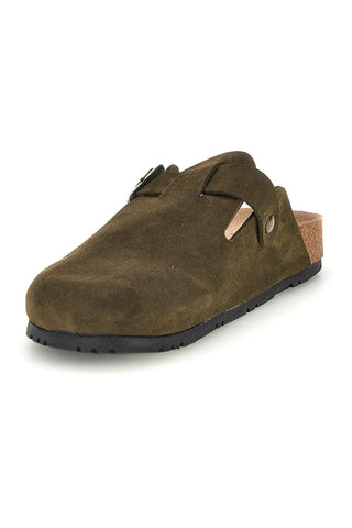 Sabot verdi vegan con fibbia Pittarello green walk 335A013S