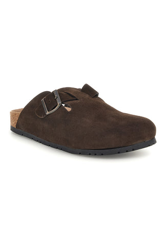 Sabot marrone scuro vegan con fibbia Pittarello green walk 335A013S