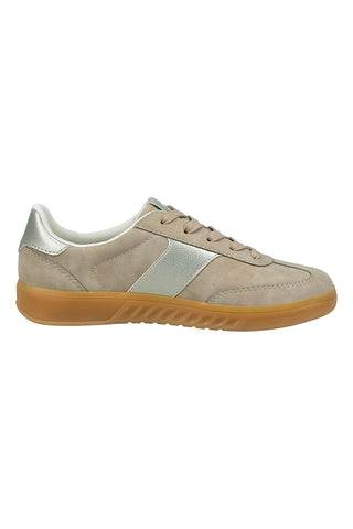 Beige Sneakers mit Metallic-Effekt-Einsätzen Bagatt D35AQJ025550