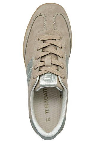 Beige Sneakers mit Metallic-Effekt-Einsätzen Bagatt D35AQJ025550