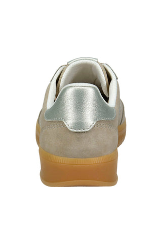 Beige Sneakers mit Metallic-Effekt-Einsätzen Bagatt D35AQJ025550