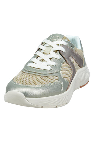 Beige Sneakers mit Metallic-Effekt-Details und herausnehmbarer Innensohle Bagatt D35AQM015069