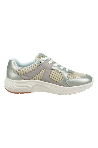 Beige Sneakers mit Metallic-Effekt-Details und herausnehmbarer Innensohle Bagatt D35AQM015069