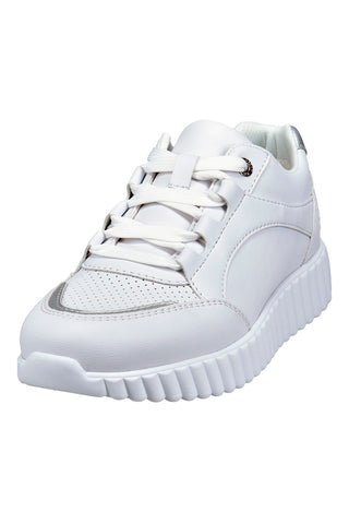 Weiße Sneakers mit Metallic-Effekt-Einsätzen Bagatt D45AL6055050